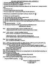 Đề cương ôn tập học kì I Vật lí khối 6 - Năm học 2016-2017
